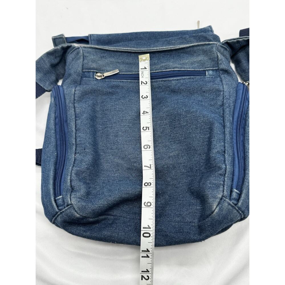 Organizzi Blue Denim Crossbody Travel Bag Retro Boho Multi Pocket - Picture 5 of 12